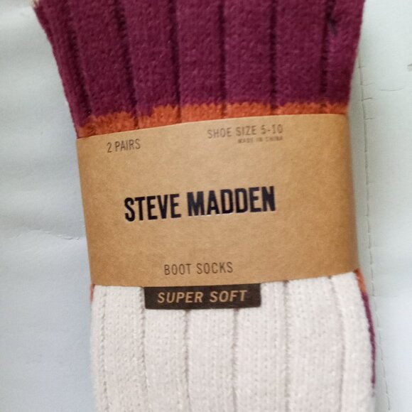 Steve Madden 2-PK Super Soft Boot Socks SZ 5-10 NWT - Picture 2 of 4